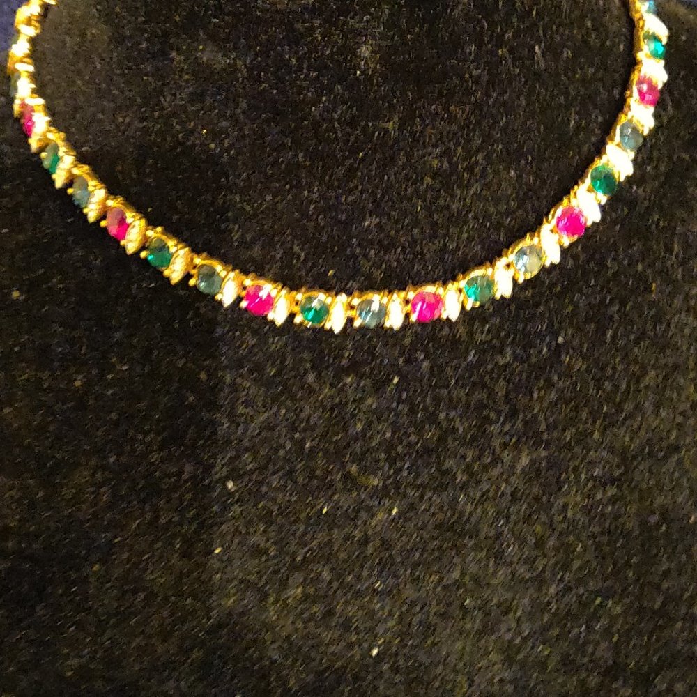 MULTI-COLOR STONE CHOKER